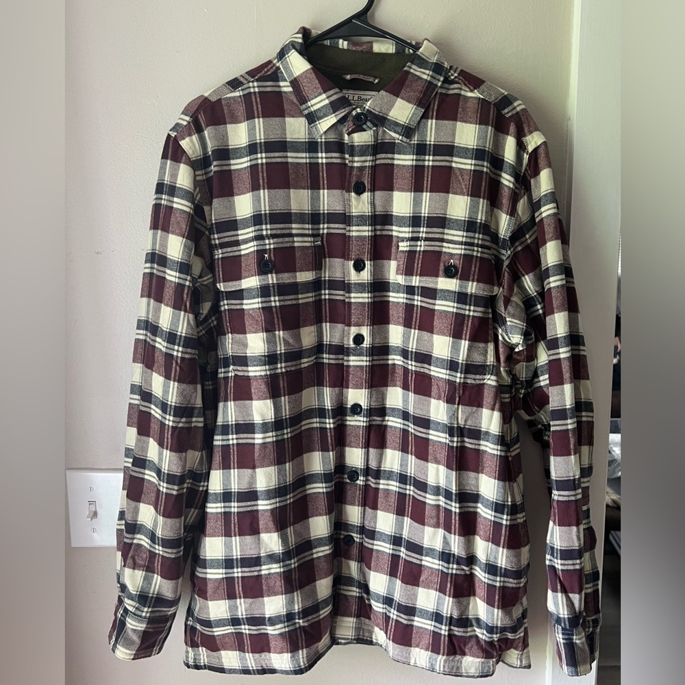 LL Bean Fleece Lined Flannel